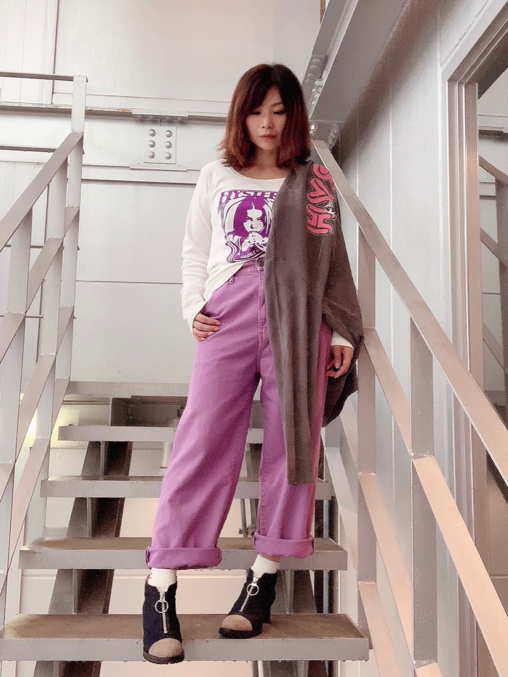 ファッション雑貨 ☆ チェーンサスペンダーワイドパンツ ピンク | www.artfive.co.jp