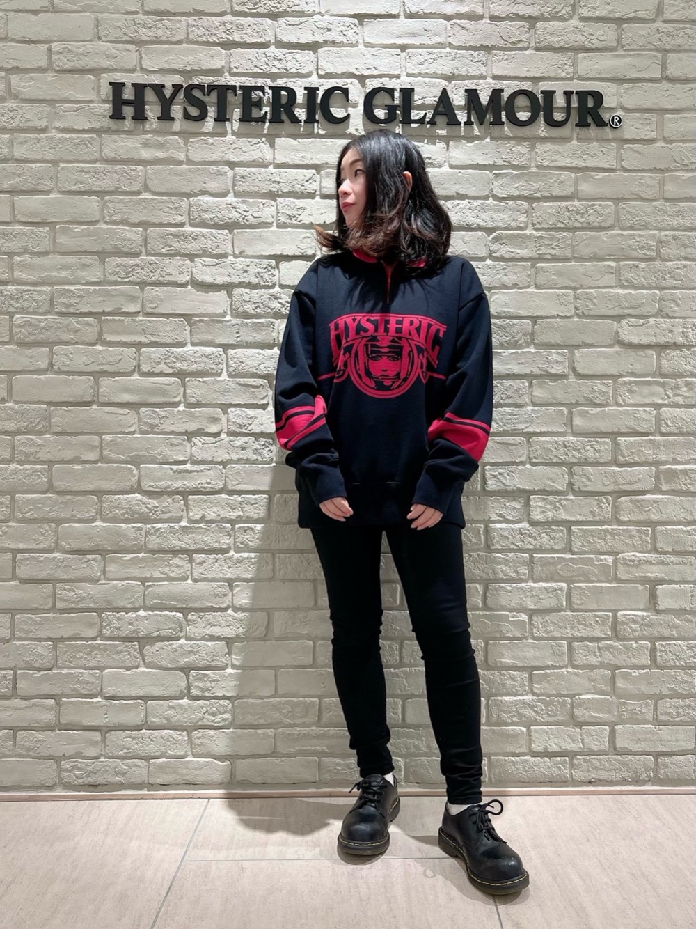 HYSTERIC GLAMOUR DEVIL MOTOR 衿付きスウェット