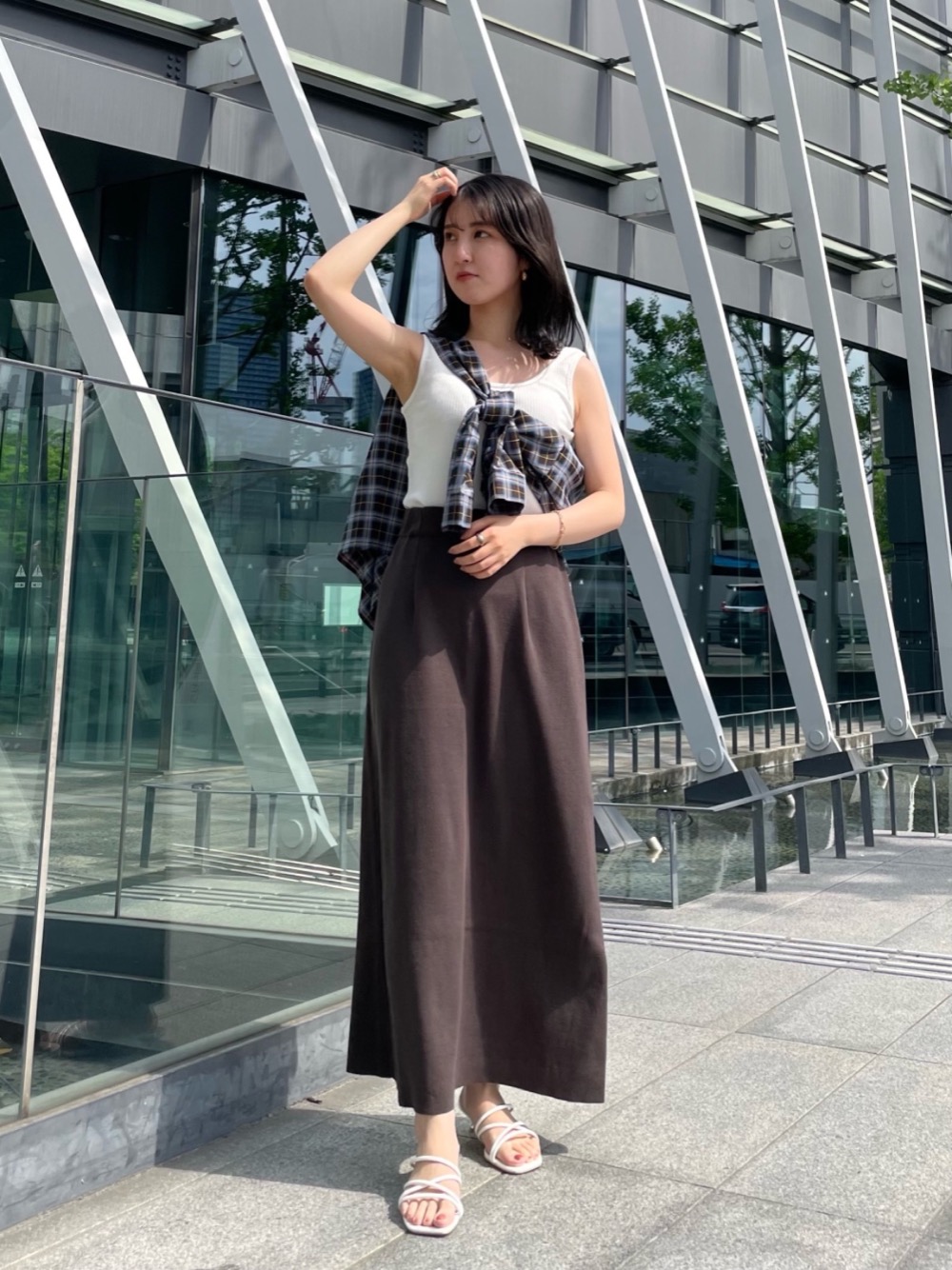 オーガニックコットンAラインニットスカート | Kana | TINA：JOJUN