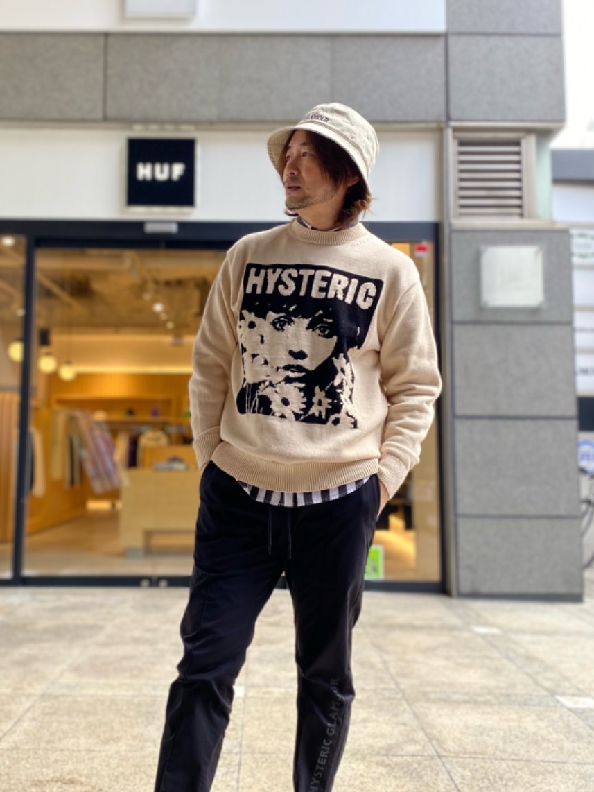 HYSTERIC GLAMOUR FLOWER TRAVELING編込 セーター トップス ニット